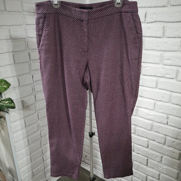 Talbots Heritage Petites Ladies Size 14P Navy & Red Pants - Picture 1 of 12